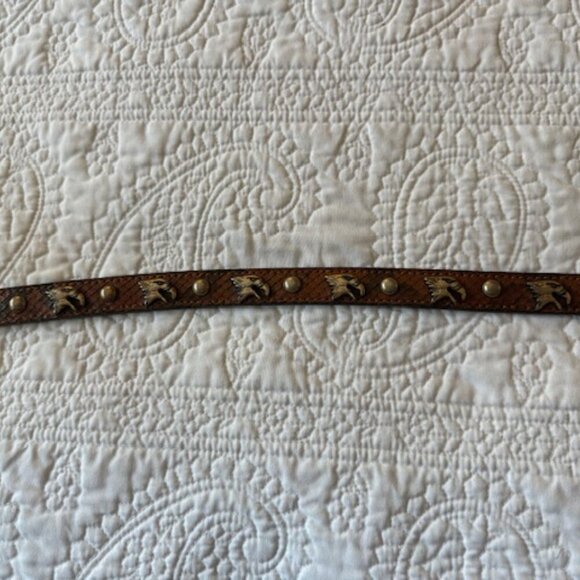Vintage Doppia Vita Brown Leather Belt